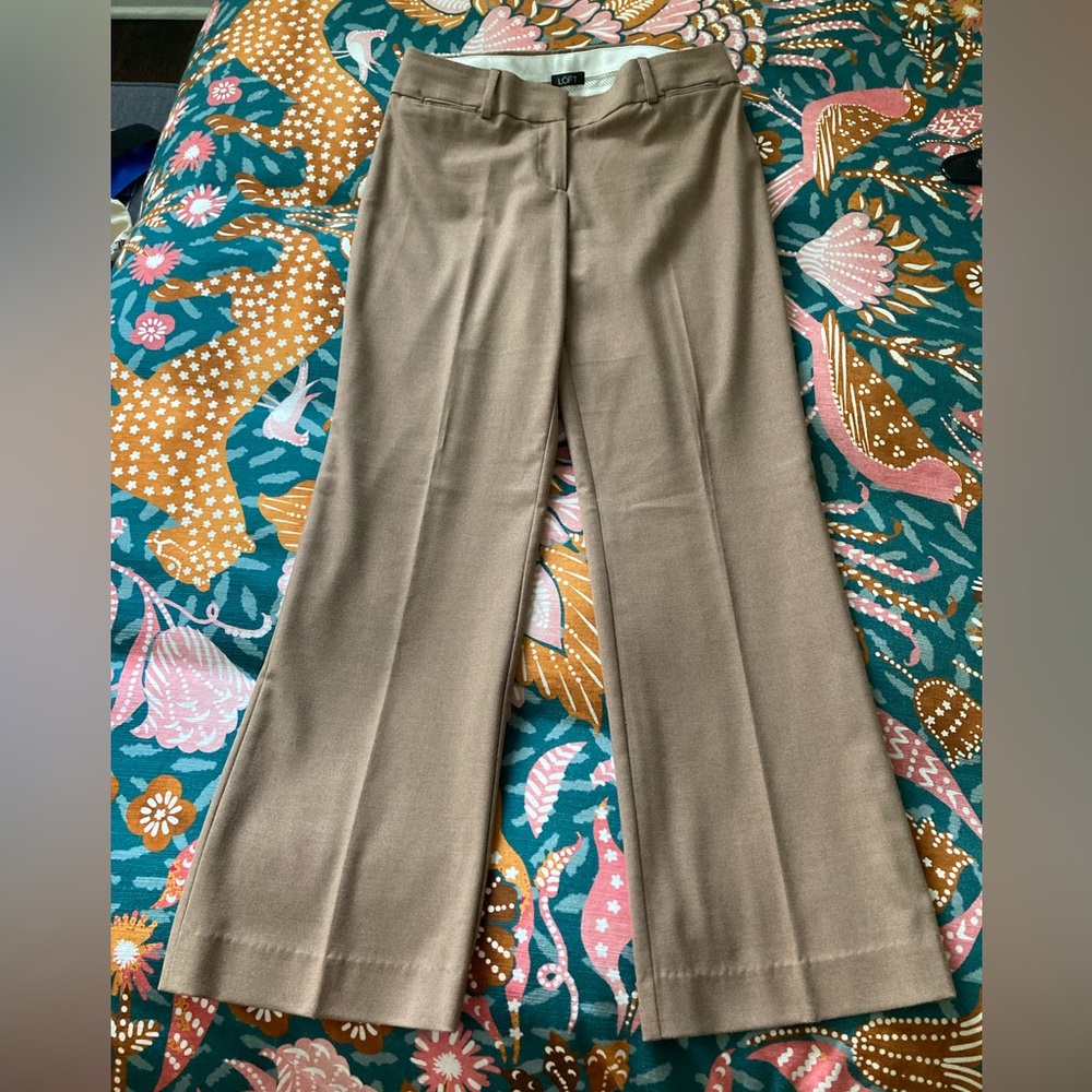 LOFT Tan Julie Trousers